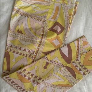 Emilio Pucci Yellow and Pink Patterned Garment